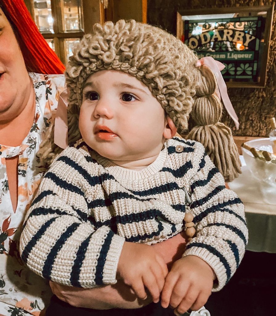 Baby in cabbage patch wig Baby in cabbage patch wig