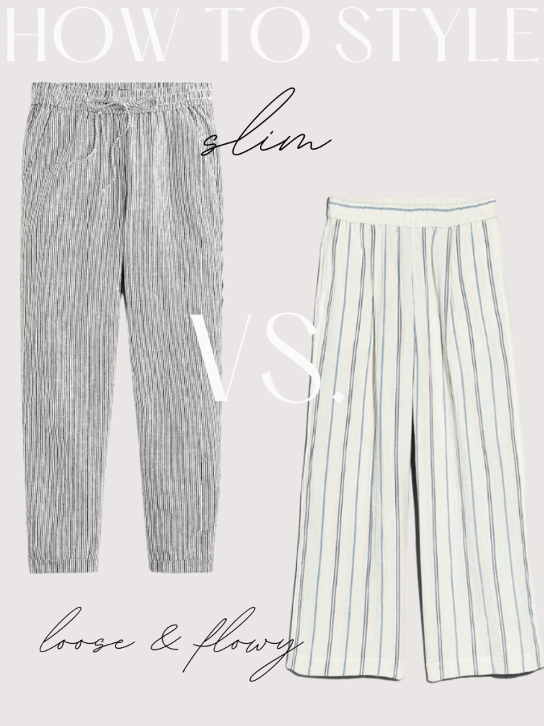 flowy striped pants How to wear striped pants