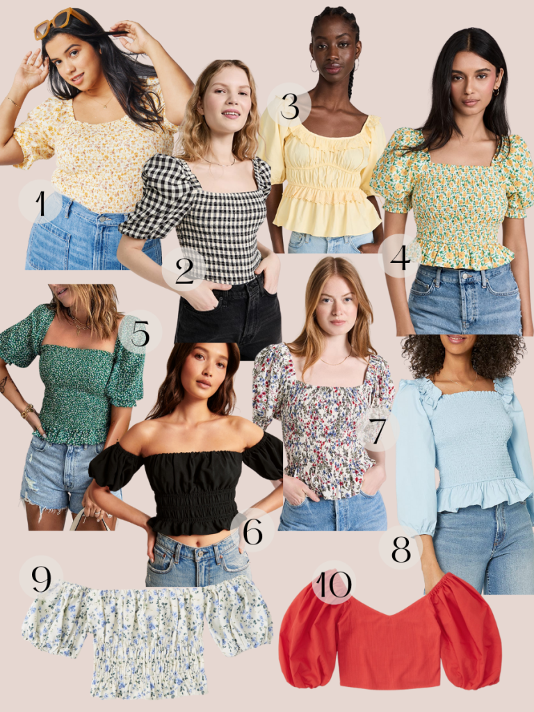 10 smocked blouses + how to style them 10 smocked blouses + how to style them