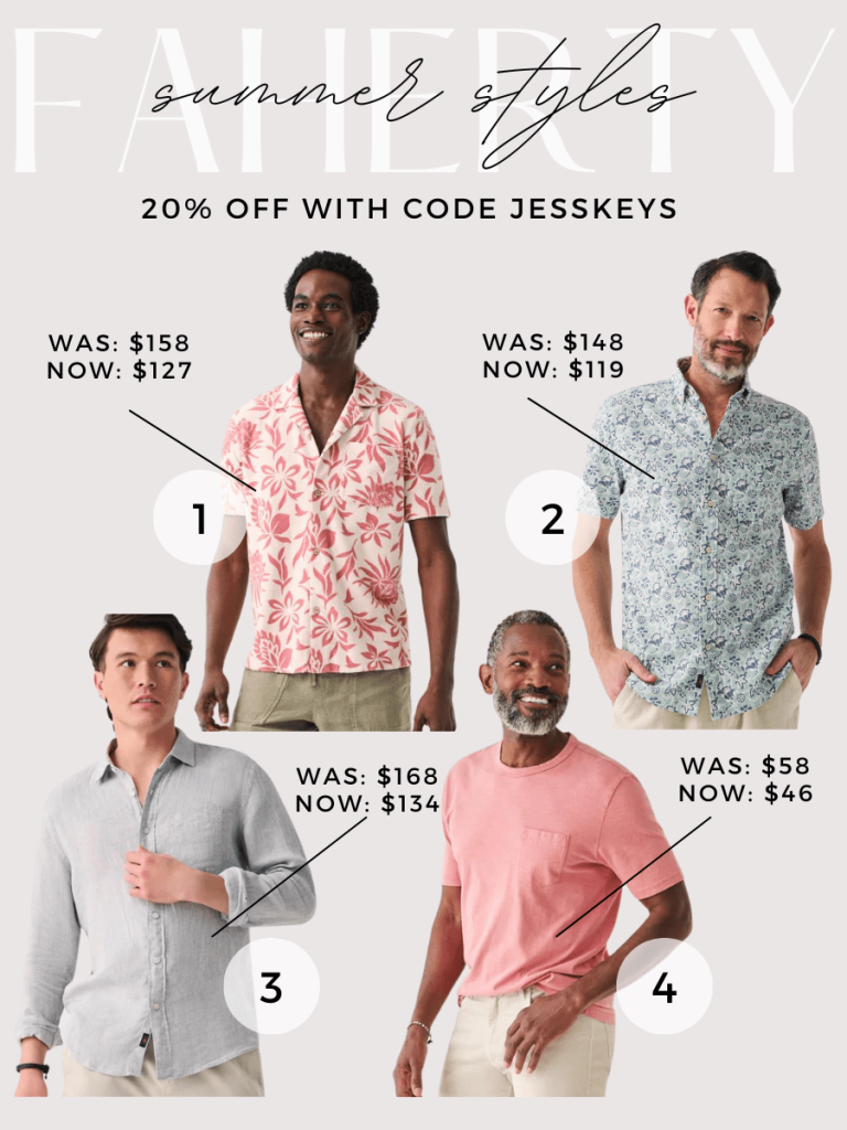 Faherty men's summer collection Faherty his & hers summer try-on