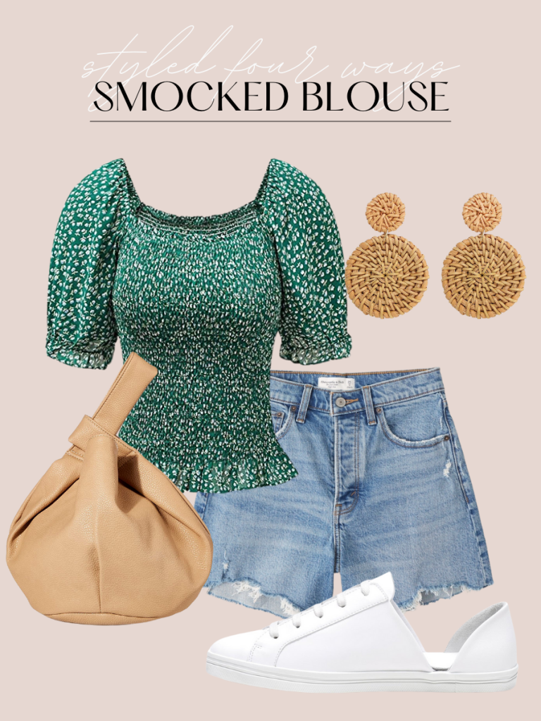 Smocked blouse outfit for summer Smocked blouse outfit for summer