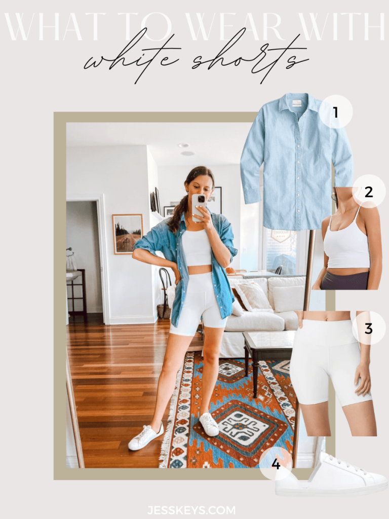 White Biker Short Set White Biker Short Set