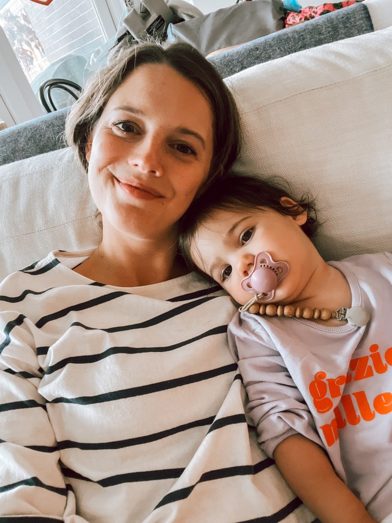 Mom and daughter snuggling Mom and daughter snuggling