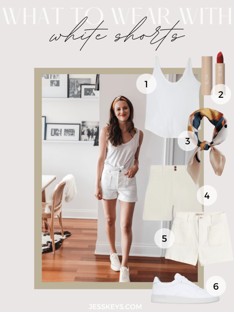 Monochrome White Shorts Outfit Monochrome White Shorts Outfit | What to wear with white shorts