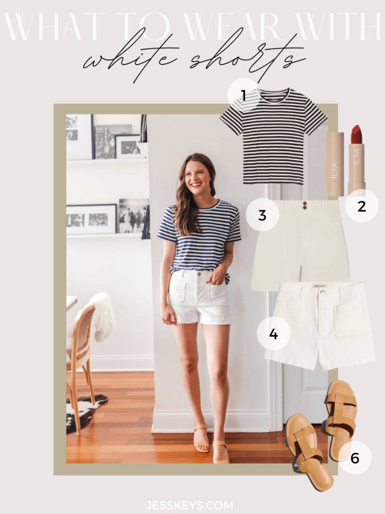 Neutral White Shorts Outfit Neutral White Shorts Outfit