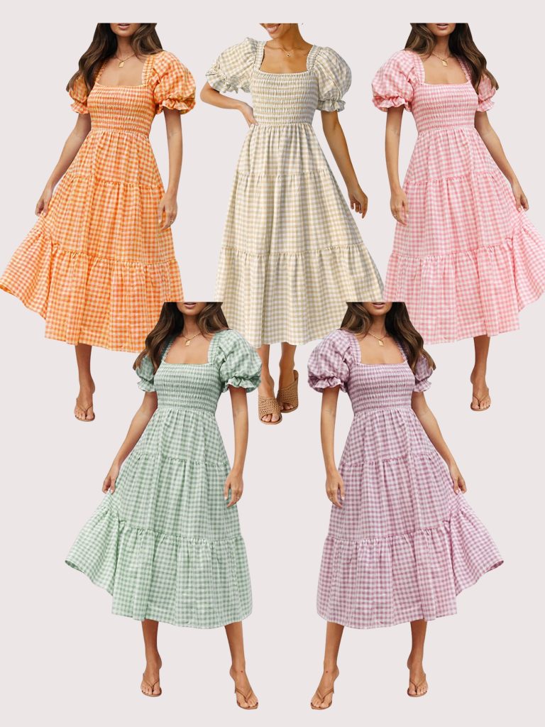 Amazon gingham summer dresses Amazon gingham smocked summer dresses