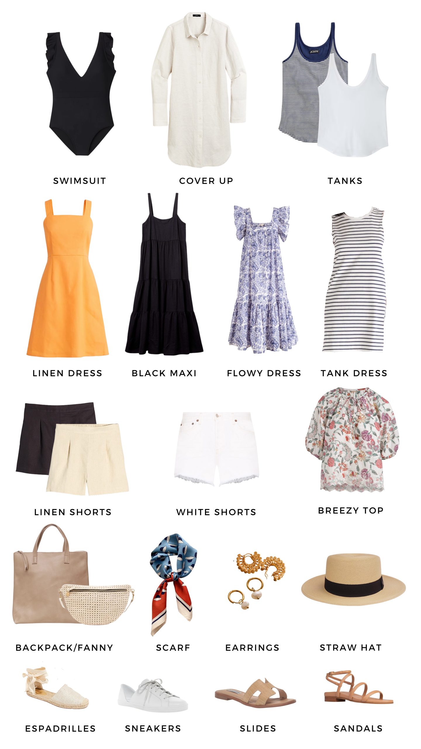 Summer in Europe carry-on capsule wardrobe Summer in Europe carry-on capsule wardrobe