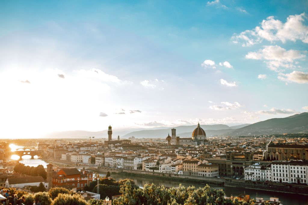 Piazza Michelangelo view at sunset view from Piazza Michelangelo at sunset