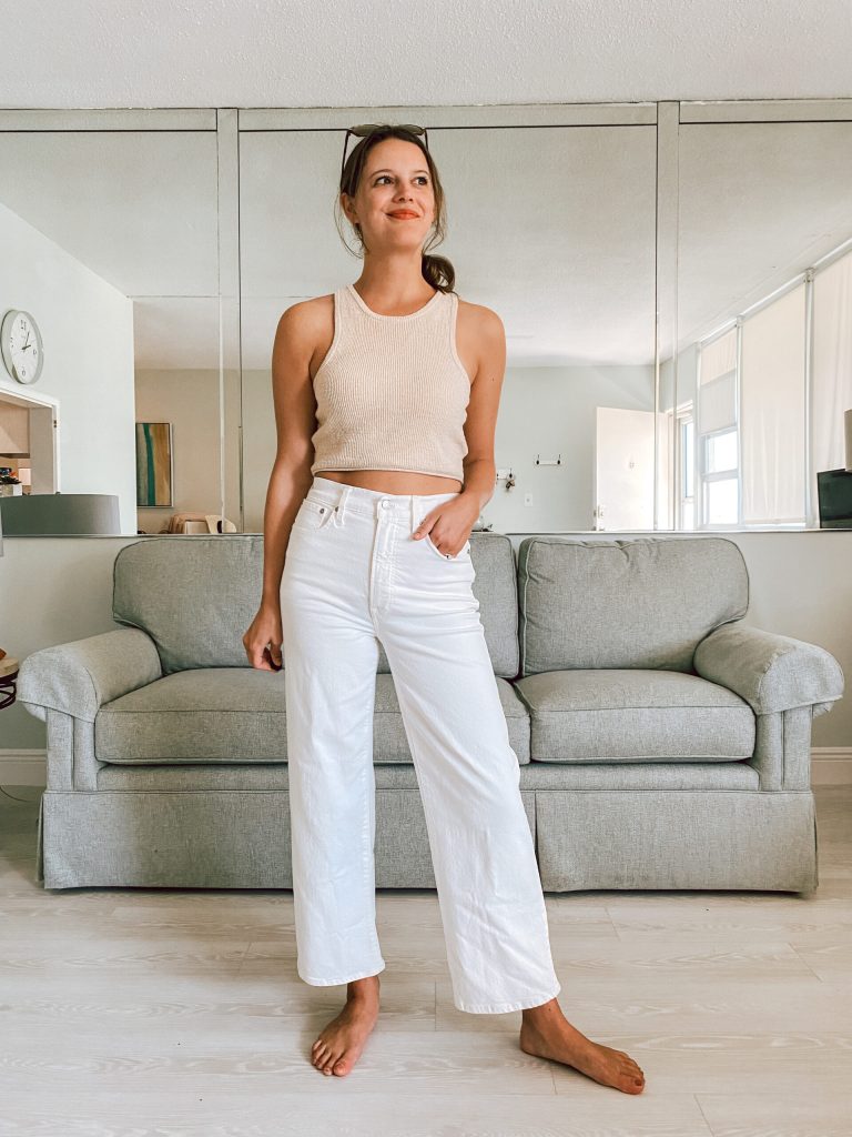 Tank Top and White Jeans Tank Top and White Jeans