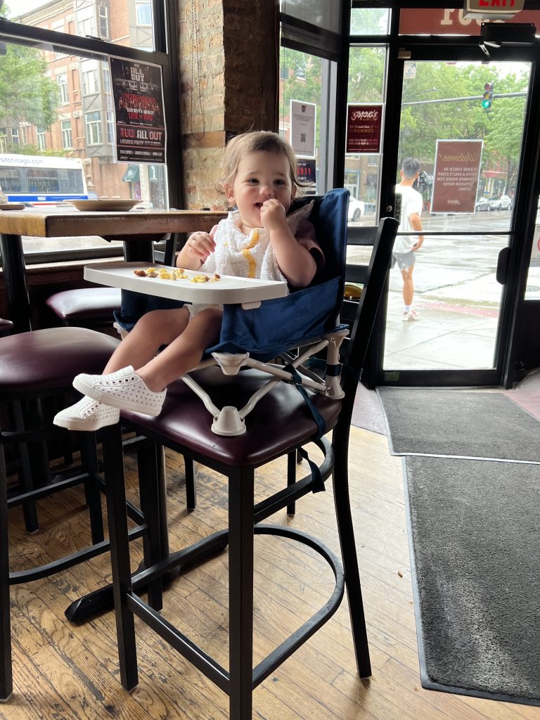 toddler in portable high chair toddler in portable high chair