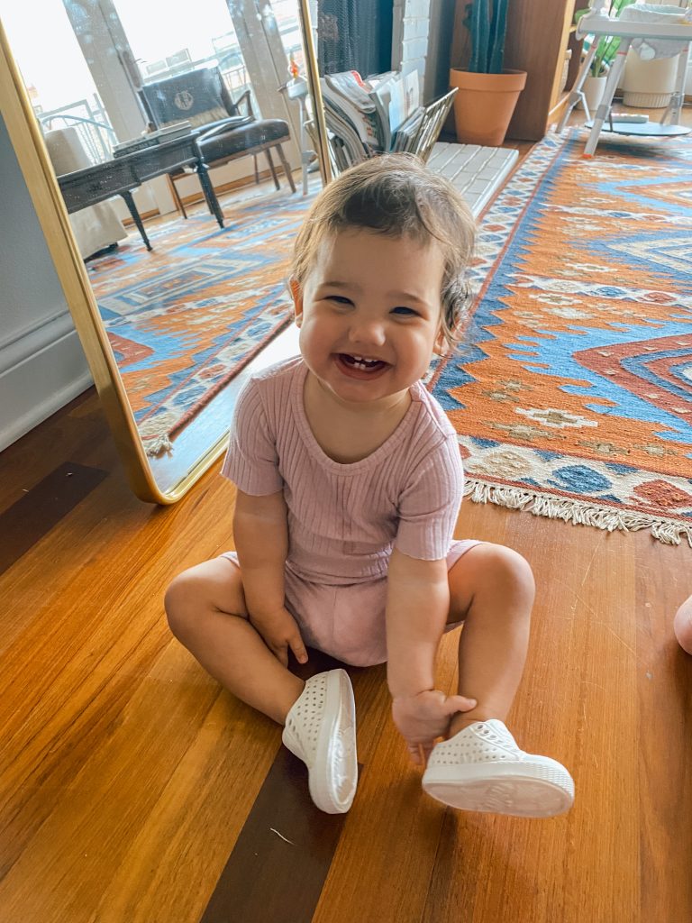 Toddler grinning Toddler grinning