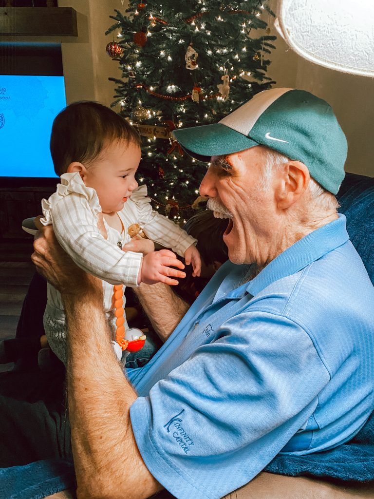 Bob Keys and June Bob Keys with grandchild