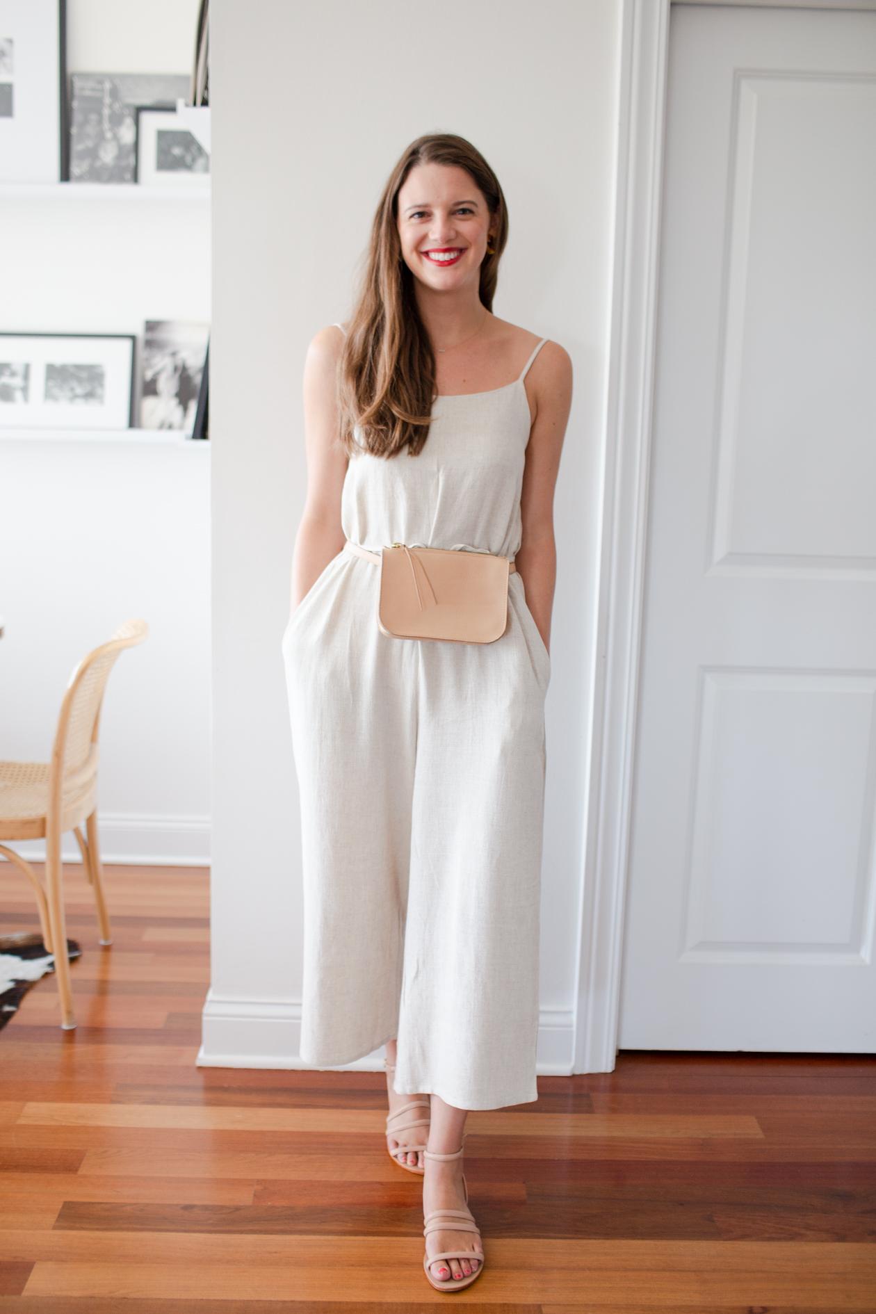 linen jumpsuit Summer date night outfits